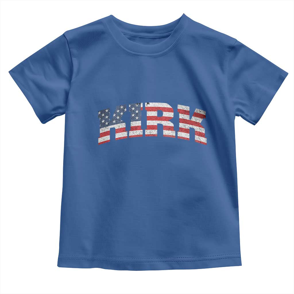 Kirk Toddler T Shirt American Flag Charlie Kirk Last Name Surname Team - Wonder Print Shop