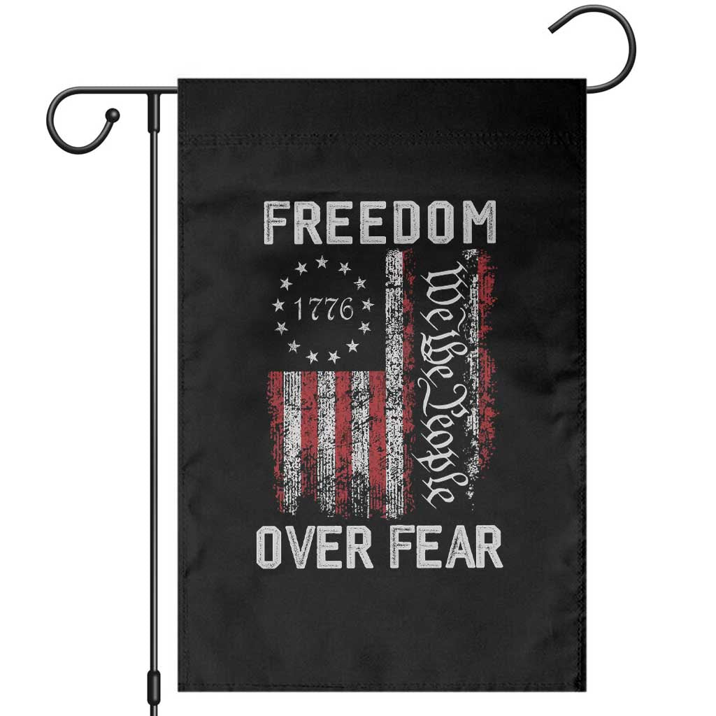 Freedom Over Fear Garden Flag Vintage US American Flag - Wonder Print Shop
