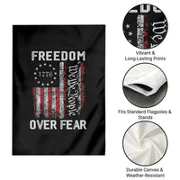 Freedom Over Fear Garden Flag Vintage US American Flag - Wonder Print Shop