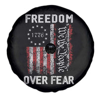 Freedom Over Fear Spare Tire Cover Vintage US American Flag - Wonder Print Shop