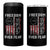 Freedom Over Fear 4 in 1 Can Cooler Tumbler Vintage US American Flag - Wonder Print Shop
