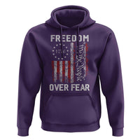 Freedom Over Fear Hoodie Vintage US American Flag - Wonder Print Shop