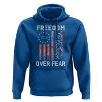 Freedom Over Fear Hoodie Vintage US American Flag - Wonder Print Shop