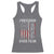 Freedom Over Fear Racerback Tank Top Vintage US American Flag - Wonder Print Shop