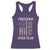 Freedom Over Fear Racerback Tank Top Vintage US American Flag - Wonder Print Shop