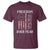 Freedom Over Fear T Shirt Vintage US American Flag - Wonder Print Shop