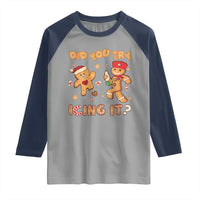 Funny Christmas Nurse Raglan Shirt Did You Try Icing It Gingerbread Man