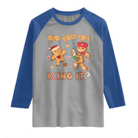 Funny Christmas Nurse Raglan Shirt Did You Try Icing It Gingerbread Man