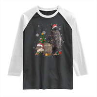 Christmas Pesto and Moo Deng Friendship Raglan Shirt King Penguin Baby Hippo Viral Meme
