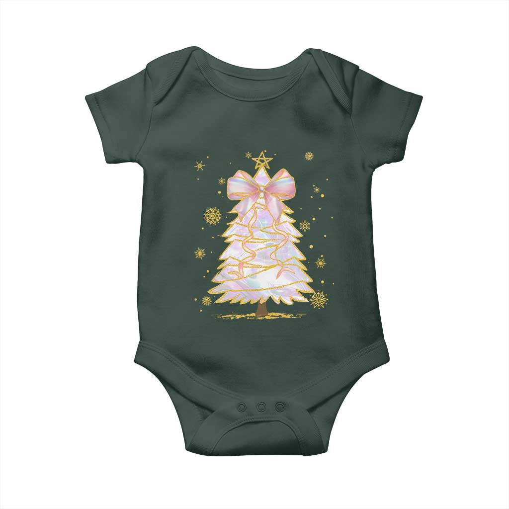 Christmas Tree Bow Baby Onesie Gift For Her