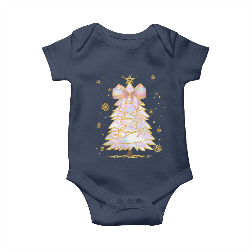 Christmas Tree Bow Baby Onesie Gift For Her
