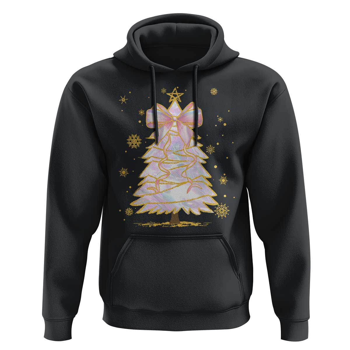Christmas Tree Bow Hoodie Gift For Her