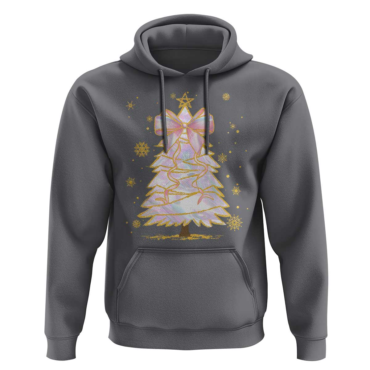 Christmas Tree Bow Hoodie Gift For Her