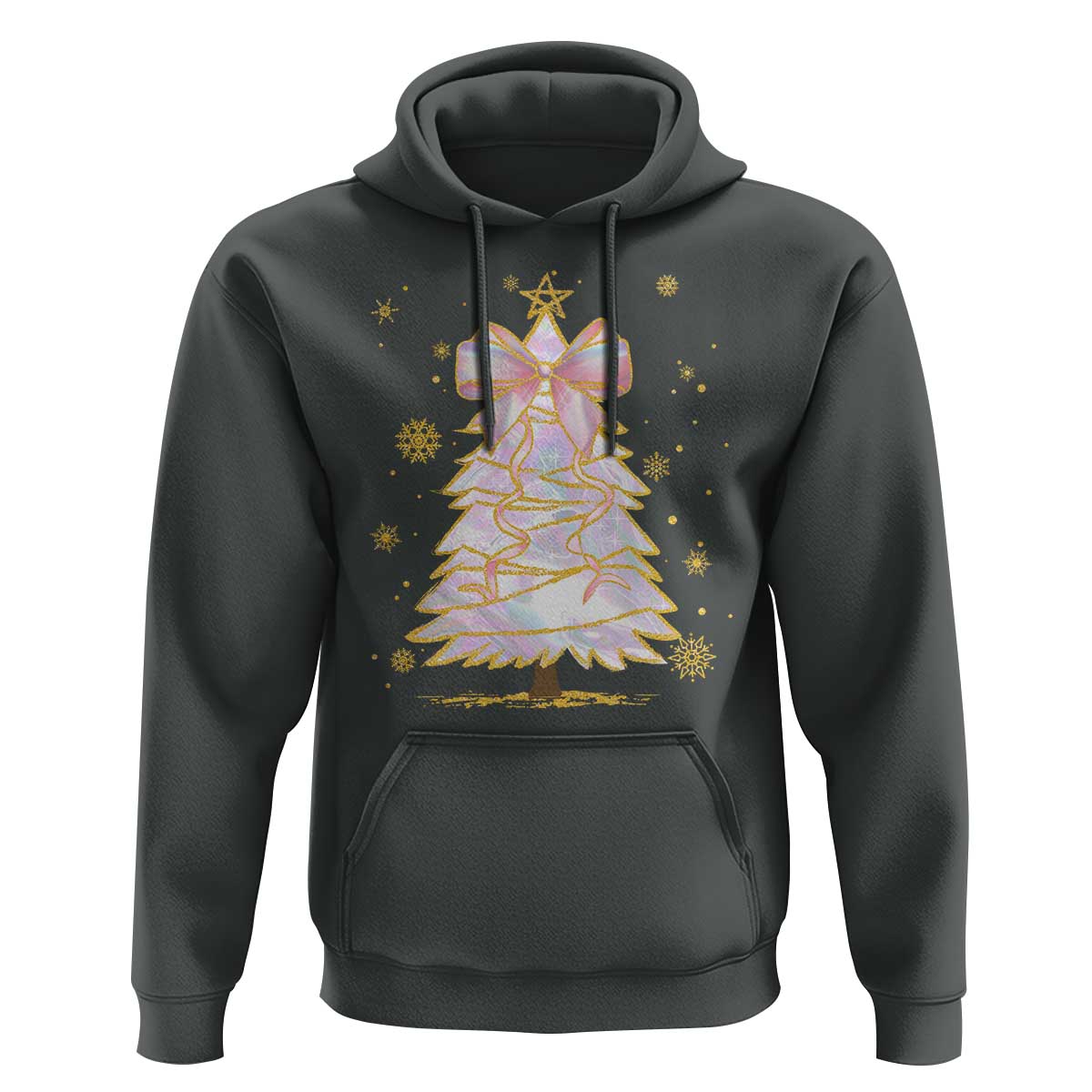 Christmas Tree Bow Hoodie Gift For Her