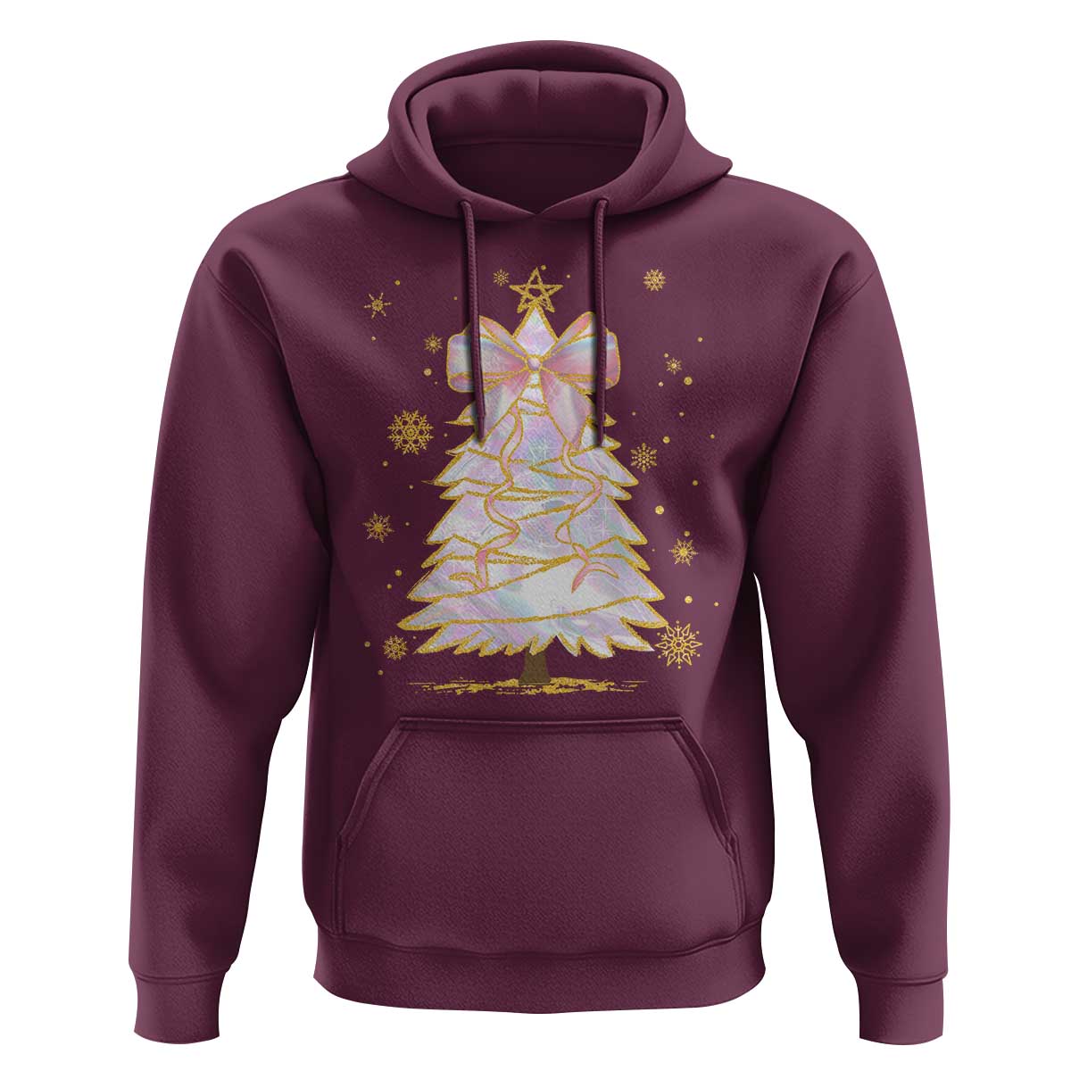 Christmas Tree Bow Hoodie Gift For Her
