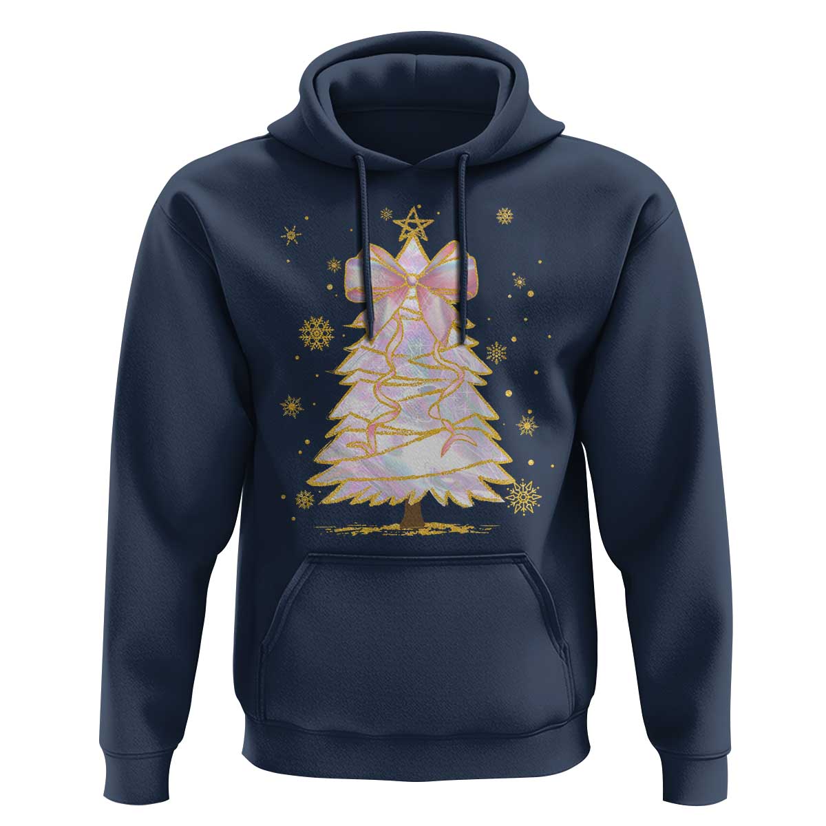 Christmas Tree Bow Hoodie Gift For Her