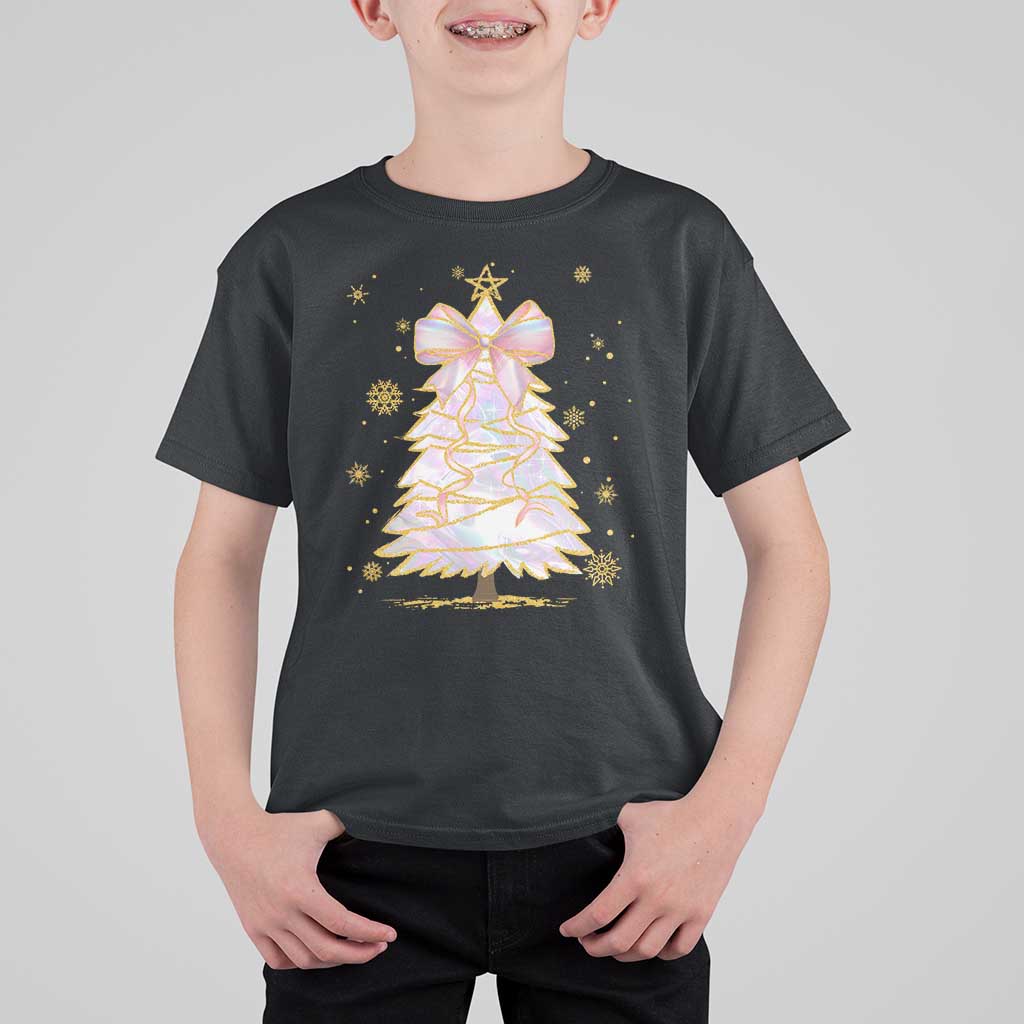 Christmas Tree Bow T Shirt For Kid Gift For Her - Wonder Print Shop