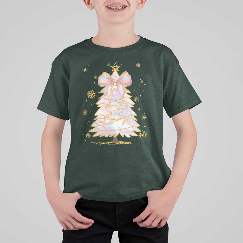 Christmas Tree Bow T Shirt For Kid Gift For Her - Wonder Print Shop