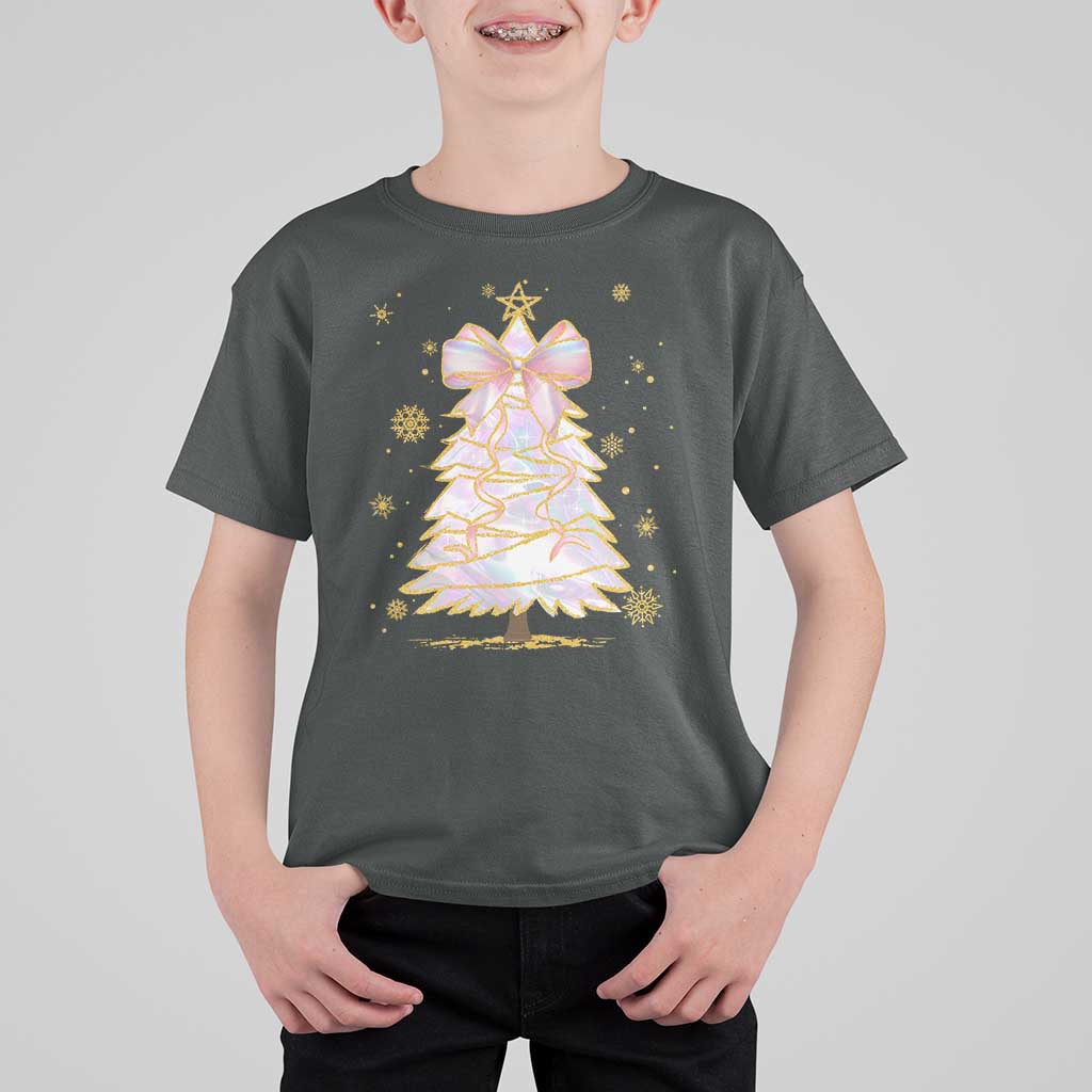 Christmas Tree Bow T Shirt For Kid Gift For Her - Wonder Print Shop