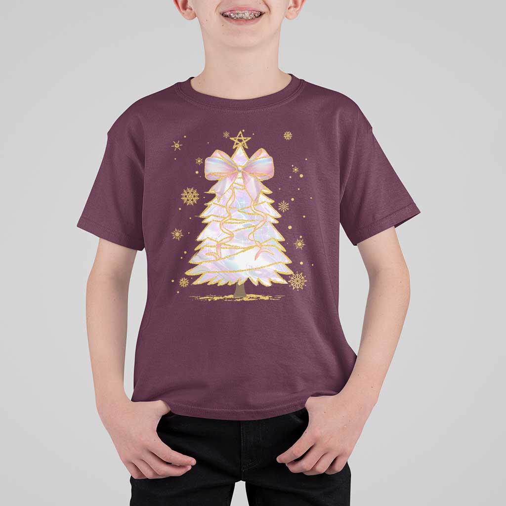 Christmas Tree Bow T Shirt For Kid Gift For Her - Wonder Print Shop