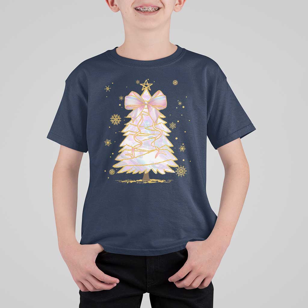 Christmas Tree Bow T Shirt For Kid Gift For Her - Wonder Print Shop