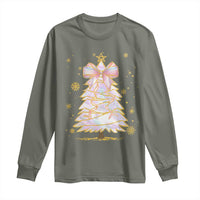 Christmas Tree Bow Long Sleeve Shirt Gift For Her