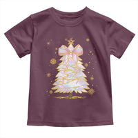 Christmas Tree Bow Toddler T Shirt Gift For Her