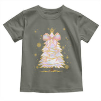 Christmas Tree Bow Toddler T Shirt Gift For Her