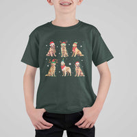 Golden Retriever Christmas T Shirt For Kid Gift for Dog Lover Happy New Year Dog Xmas Lights - Wonder Print Shop