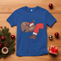 Funny Moo-Deng Christmas T Shirt MooDengMas Xmas Baby Pygmy Hippo Cute Zoo For Family Tee - Wonder Print Shop