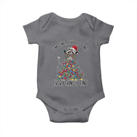 Christmas Racoon Baby Onesie I'm Fine Everything Is Fine Xmas Lights