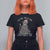 Christmas Racoon T Shirt For Women I'm Fine Everything Is Fine Xmas Lights - Wonder Print Shop