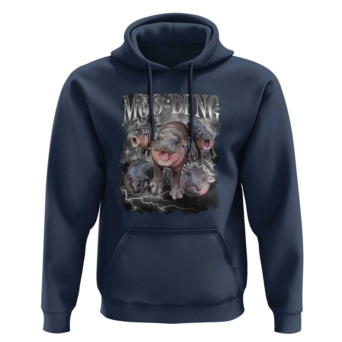 Moo Deng Hoodie Cute Baby Hippo Hippo Lover Bouncy Pig in Thai Hippopotamus