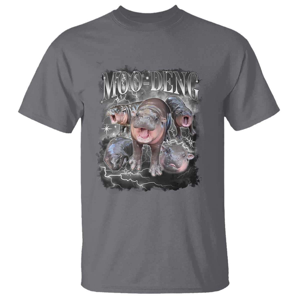 Moo Deng T Shirt Cute Baby Hippo Hippo Lover Bouncy Pig in Thai Hippopotamus - Wonder Print Shop