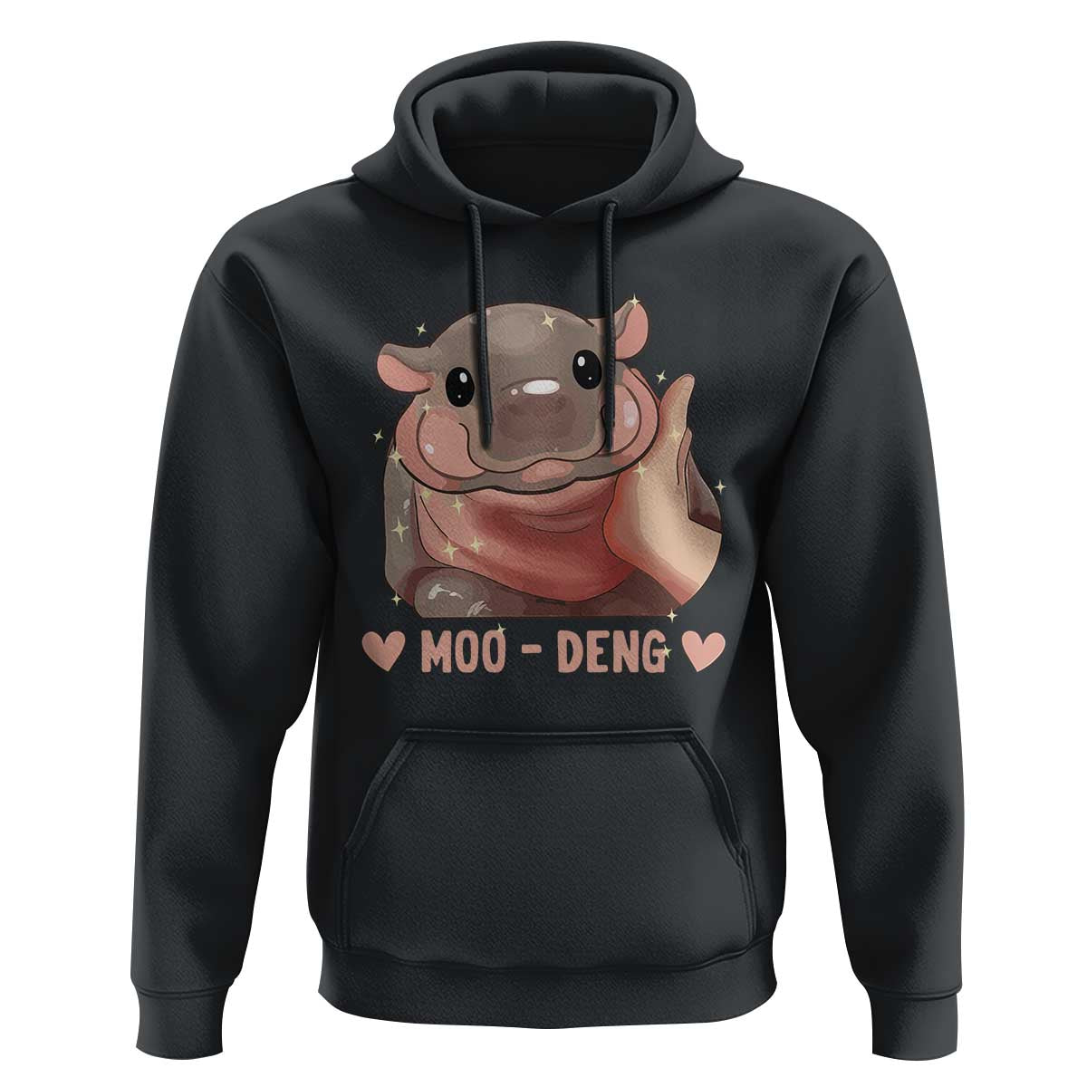 Funny Moo-Deng Hoodie Baby Pygmy Hippo Cute Zoo For Family Tee