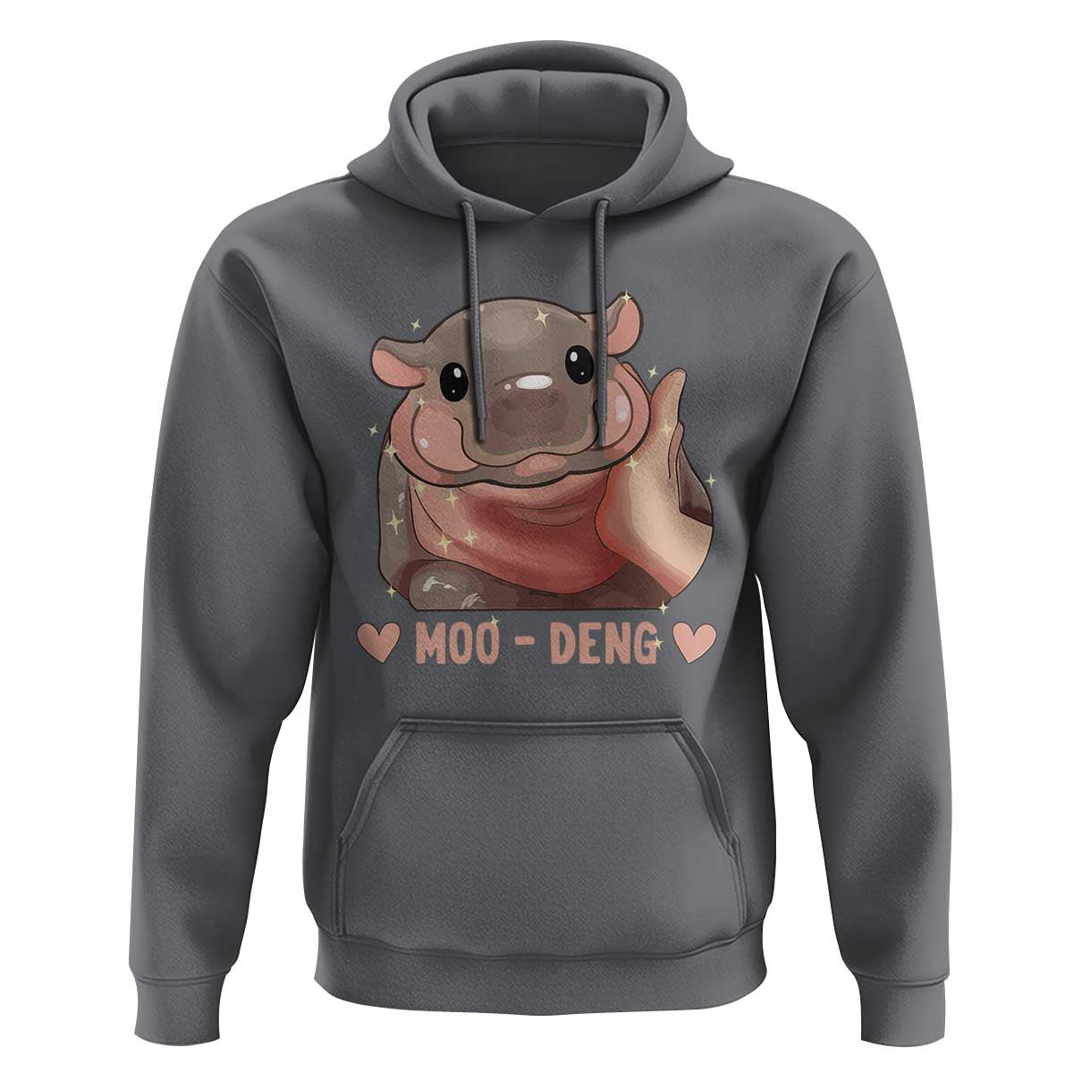 Funny Moo-Deng Hoodie Baby Pygmy Hippo Cute Zoo For Family Tee