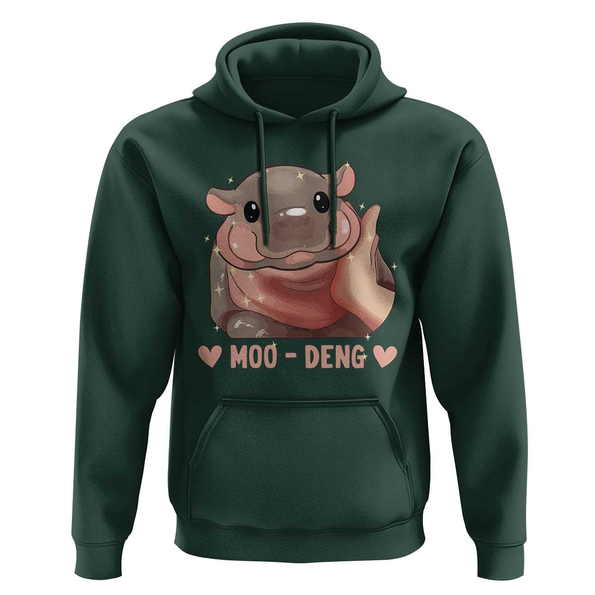 Funny Moo-Deng Hoodie Baby Pygmy Hippo Cute Zoo For Family Tee