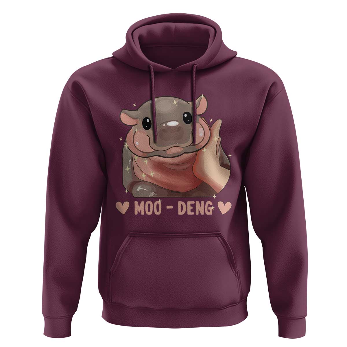 Funny Moo-Deng Hoodie Baby Pygmy Hippo Cute Zoo For Family Tee