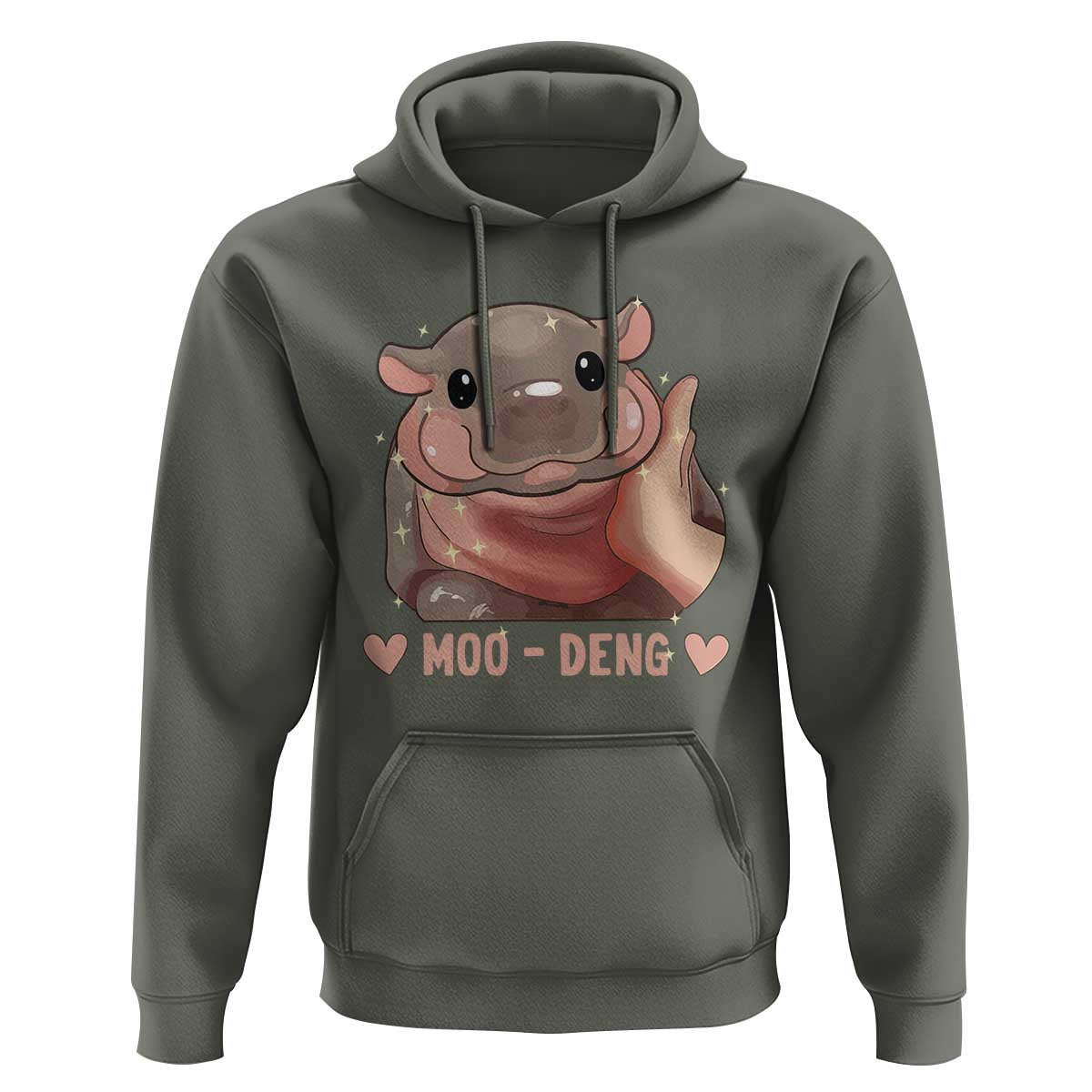 Funny Moo-Deng Hoodie Baby Pygmy Hippo Cute Zoo For Family Tee