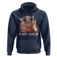 Funny Moo-Deng Hoodie Baby Pygmy Hippo Cute Zoo For Family Tee