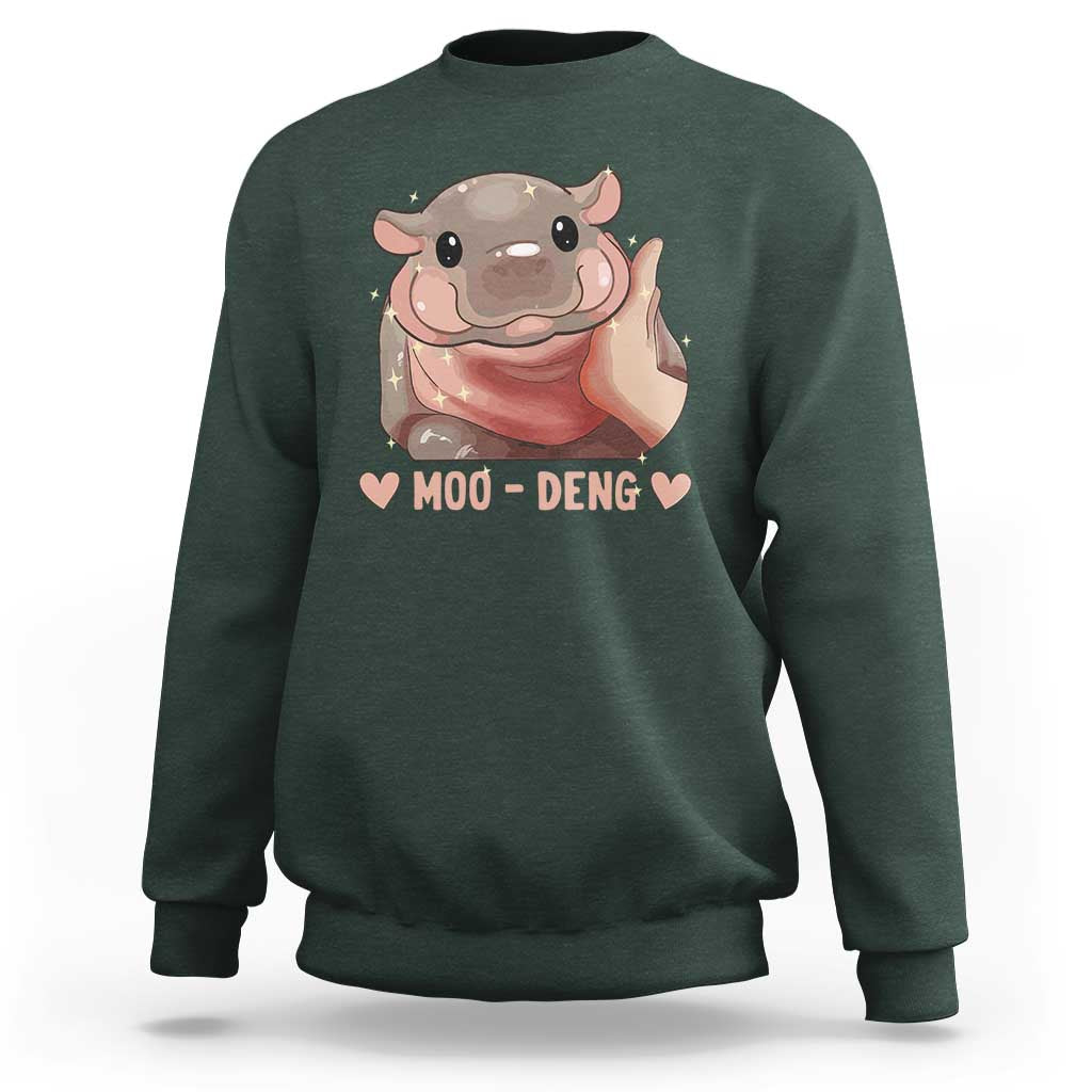 Funny Moo-Deng Sweatshirt Baby Pygmy Hippo Cute Zoo For Family Tee - Wonder Print Shop