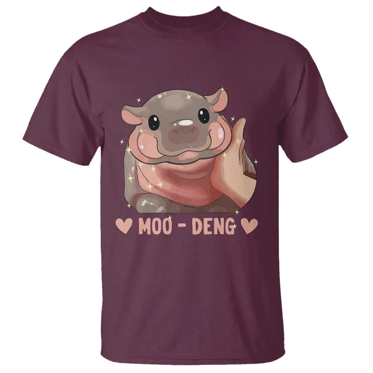 Funny Moo-Deng T Shirt Baby Pygmy Hippo Cute Zoo For Family Tee - Wonder Print Shop