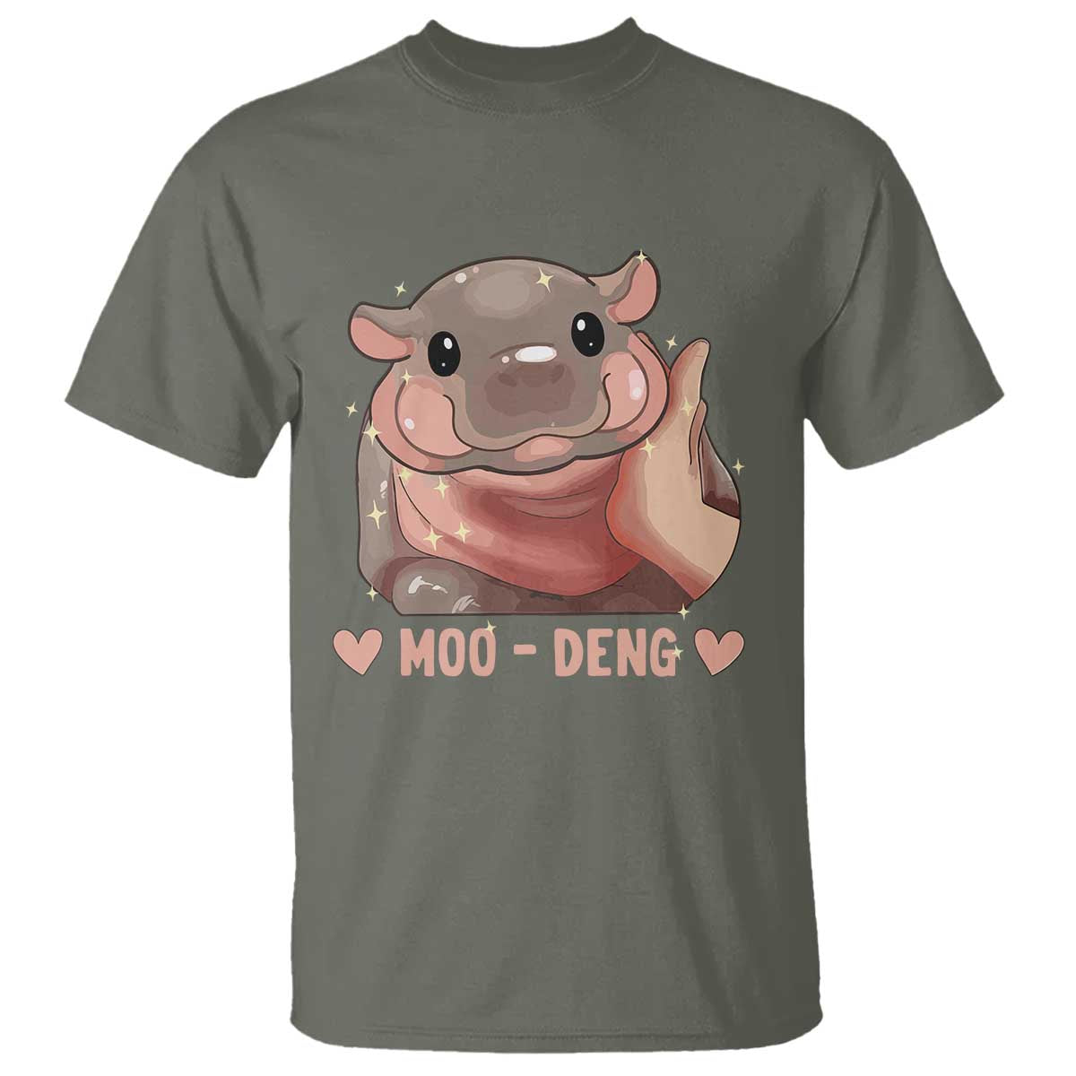 Funny Moo-Deng T Shirt Baby Pygmy Hippo Cute Zoo For Family Tee - Wonder Print Shop