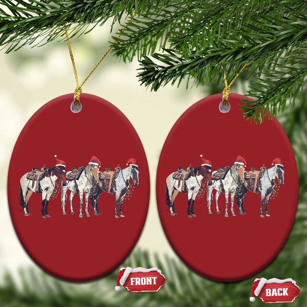 Horse Xmas Christmas Ornament Western Cowboy Cowgirl Howdy Country - Wonder Print Shop
