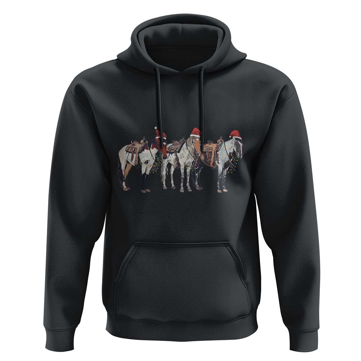 Horse Christmas Hoodie Western Cowboy Cowgirl Howdy Country