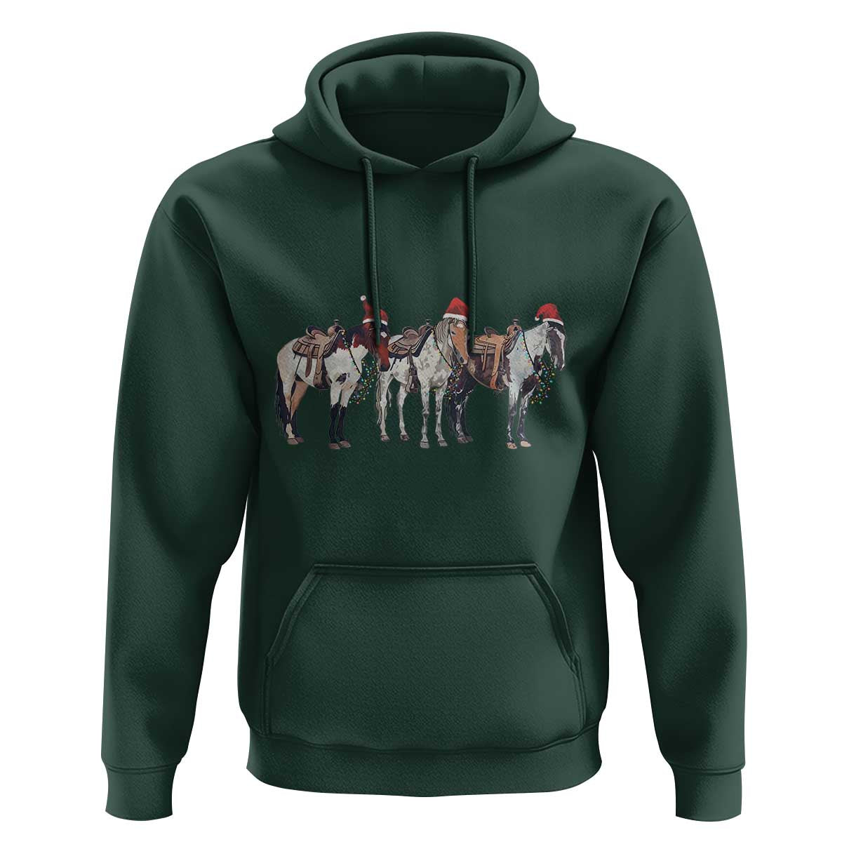 Horse Christmas Hoodie Western Cowboy Cowgirl Howdy Country