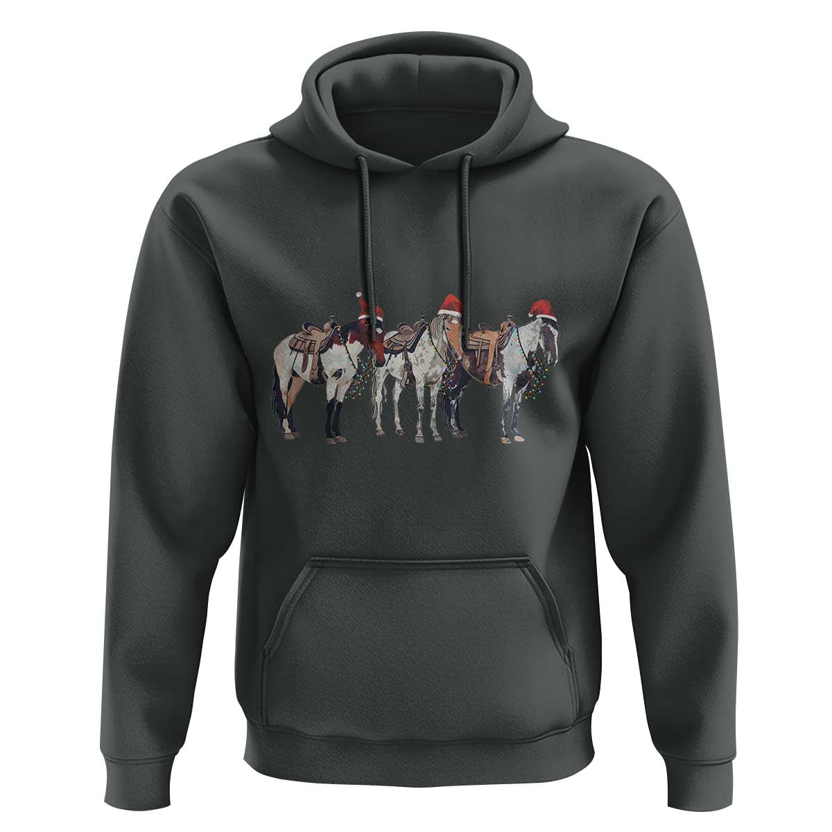 Horse Christmas Hoodie Western Cowboy Cowgirl Howdy Country