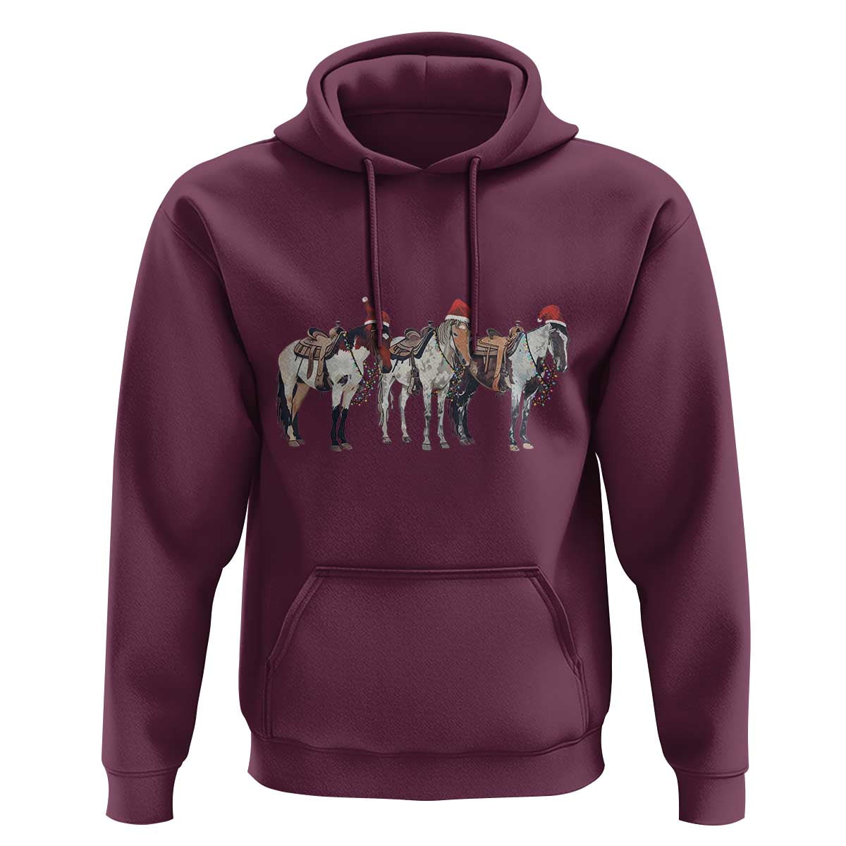 Horse Christmas Hoodie Western Cowboy Cowgirl Howdy Country