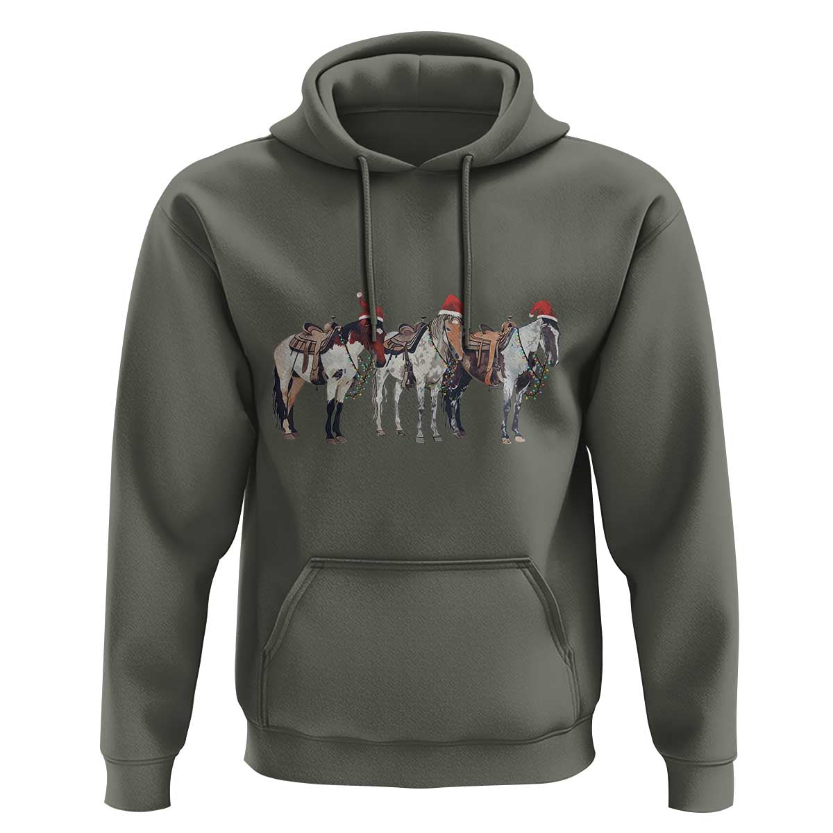 Horse Christmas Hoodie Western Cowboy Cowgirl Howdy Country