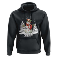 Christmas Let It Snow Hoodie Funny Snowman Snowflakes Xmas Tree